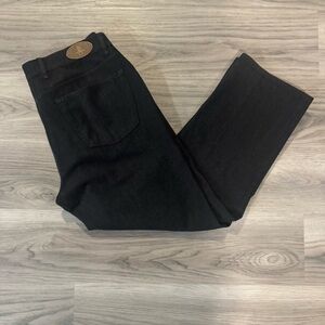 Paul Stuart Men’s 36x28 Black Wool Flannel 5-Pocket Pants